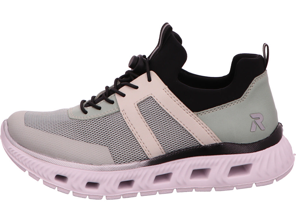 Rieker Damen Sneaker  in grün-bunt-kombiniert