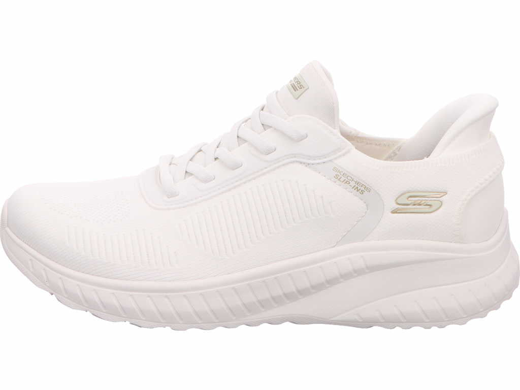 Skechers Damen Sneaker Slip-Ins Bobs Sport Squad Cha in weiß