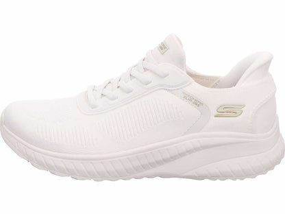 Skechers Damen Sneaker Slip-Ins Bobs Sport Squad Cha in weiß