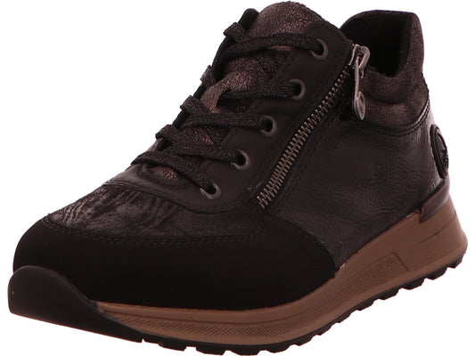 Rieker Damen Schnürschuh  in schwarz