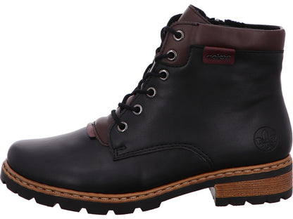 Rieker Damen Stiefel  in schwarz-bunt-kombiniert