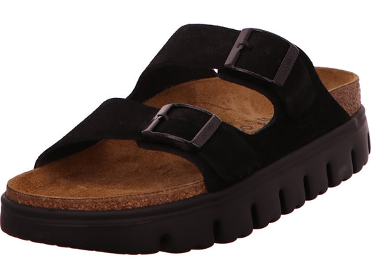 Birkenstock Arizona platform sandaal voor dames in zwart