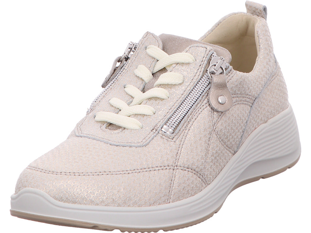 Waldläufer Damen Schnürschuh K-Kalea in grau-bunt-kombiniert