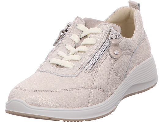 Waldläufer Damen Schnürschuh K-Kalea in grau-bunt-kombiniert