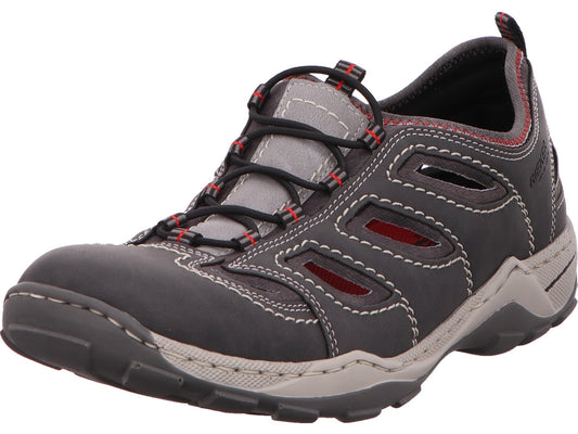 Rieker Herren Slipper  in grau-bunt-kombiniert