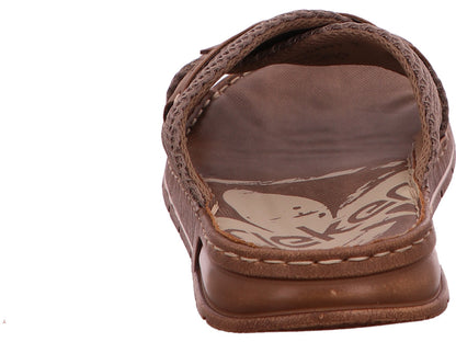 Rieker Herren Pantolette  in beige-bunt-kombiniert