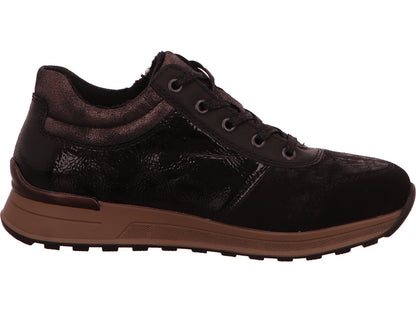 Rieker damesschoen met vetersluiting in zwart