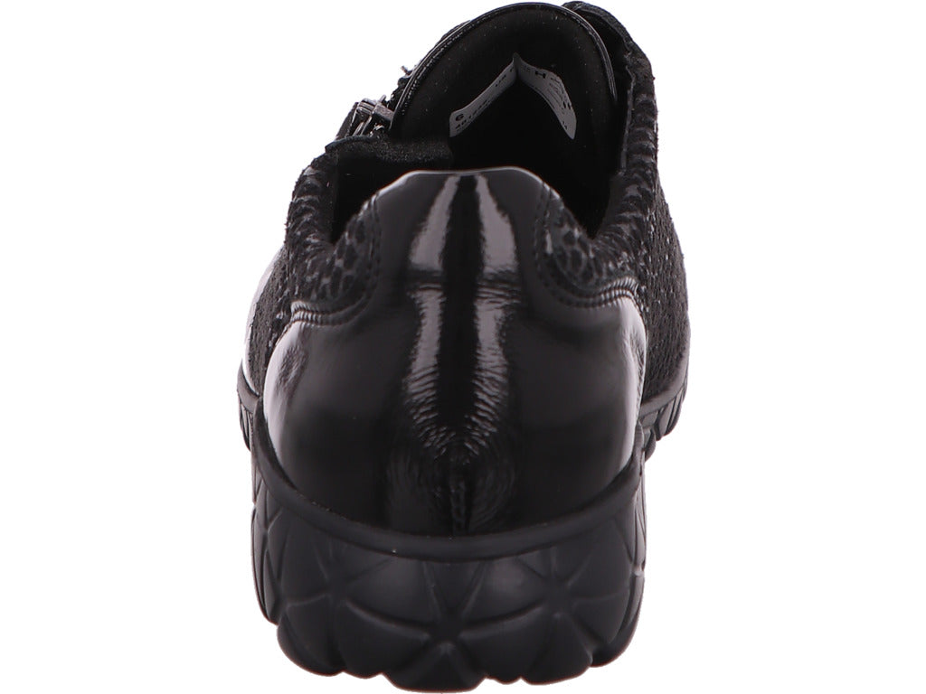 Waldläufer Damen Schnürschuh K-Ramona in schwarz
