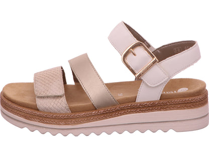 Remonte Damen Sandalette  in beige-bunt-kombiniert