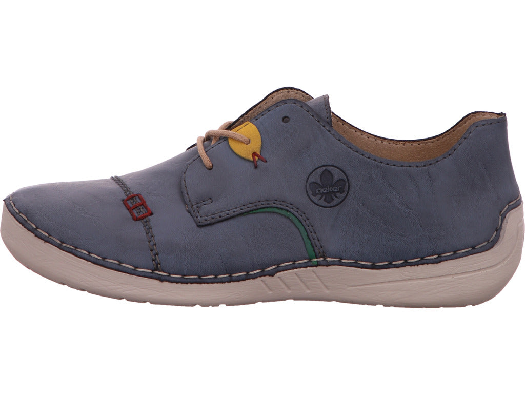 Rieker Damen Sneaker  in blau-bunt-kombiniert