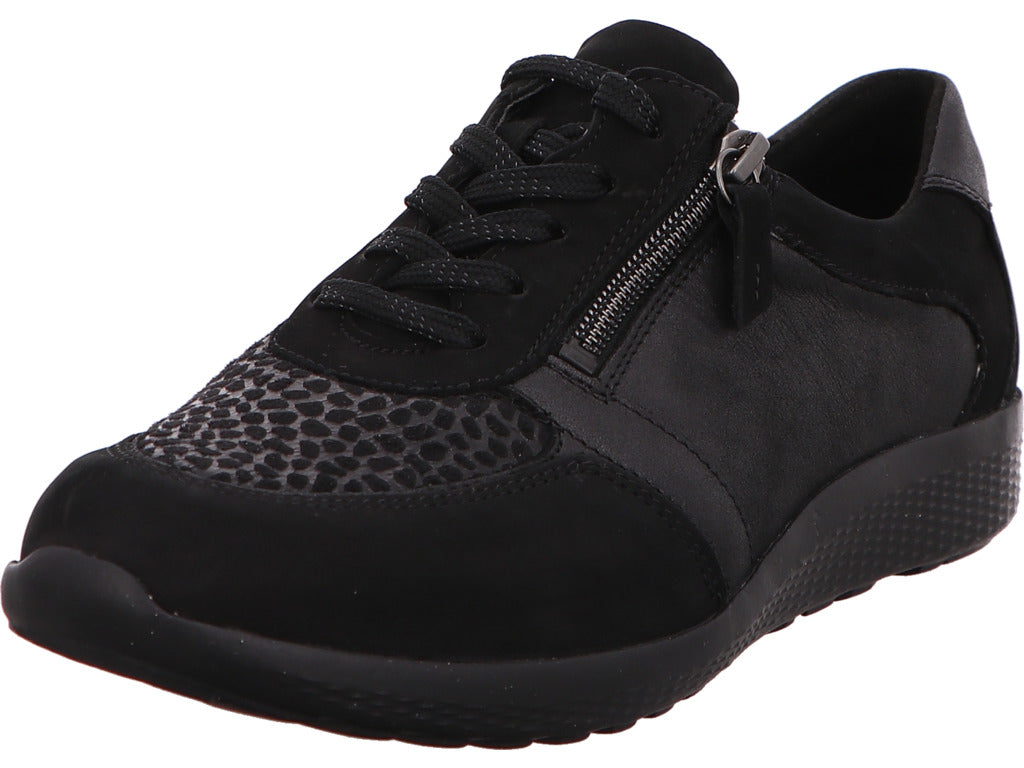 Waldläufer Damen Schnürschuh M-Ira in schwarz
