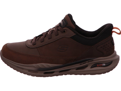 Skechers Delson 3.0 herensneakers in donkerbruin
