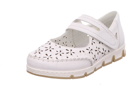 Rieker damesslippers in het wit