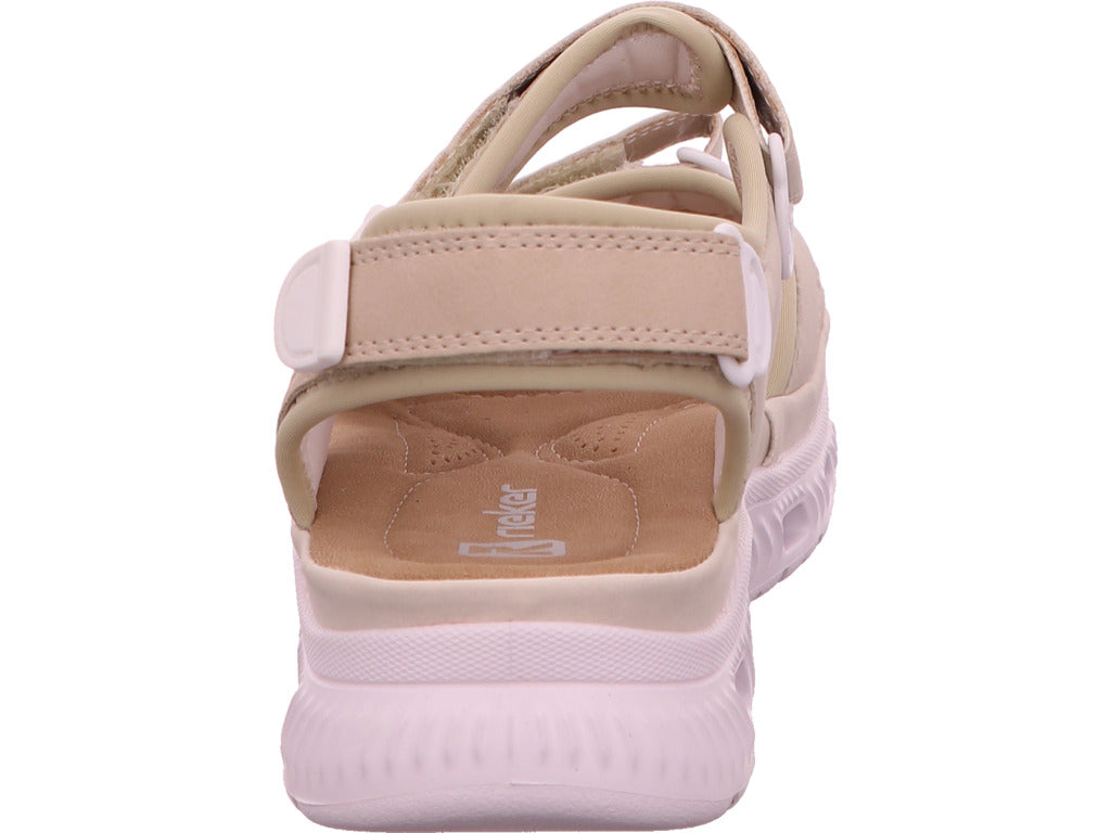 Rieker Damen Sandalette  in beige-bunt-kombiniert