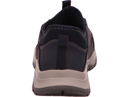 Rieker Herren Slipper  in blau-bunt-kombiniert