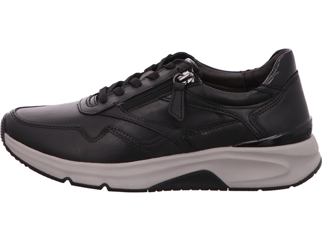 Gabor Comfort damesschoen met vetersluiting in zwart