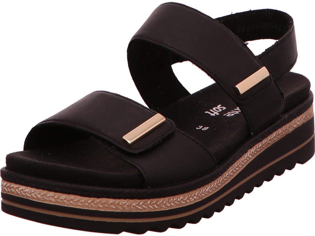 Remonte Damen Sandalette  in schwarz