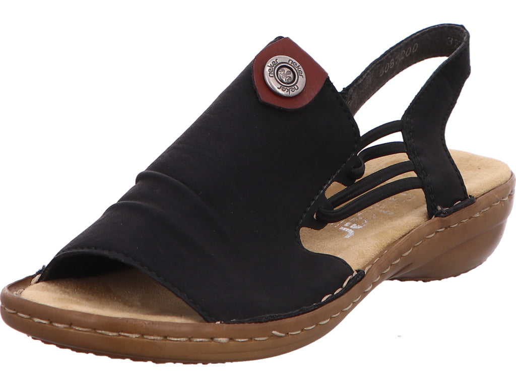 Rieker Damen Sandalette  in schwarz-bunt-kombiniert