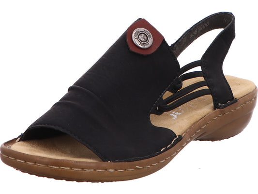 Rieker Damen Sandalette  in schwarz-bunt-kombiniert