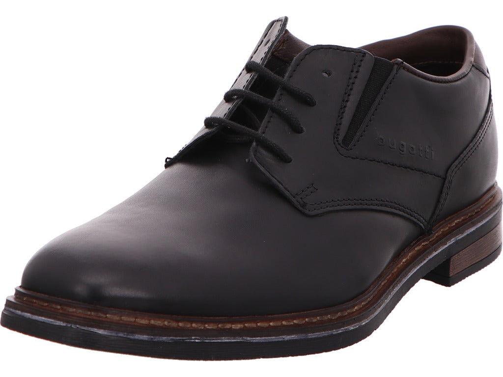 Bugatti Herren Schnürschuh Maik Exko in schwarz