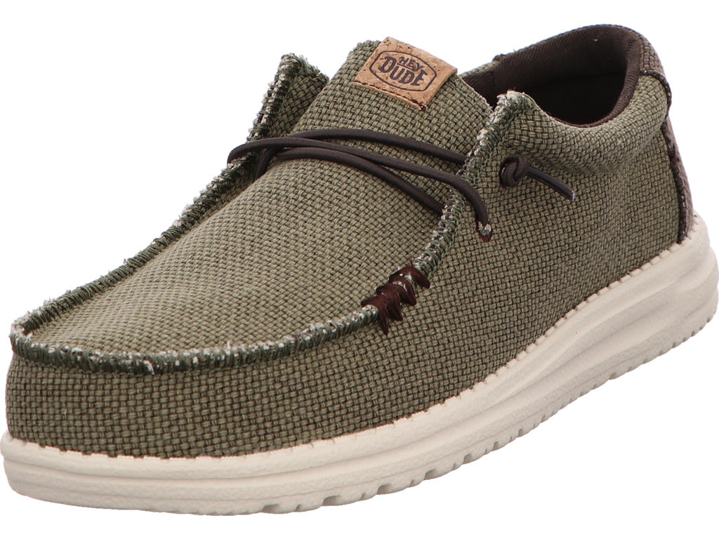 Hey Dude Herren Slipper Wally Braided in oliv