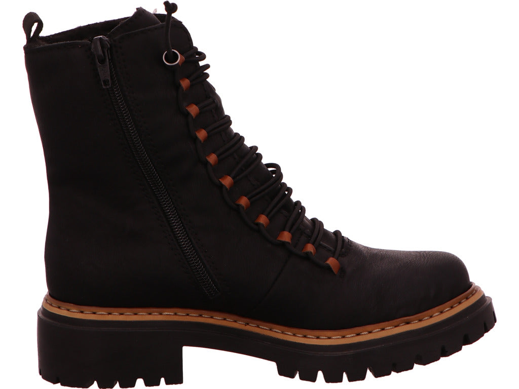 Rieker Damen Stiefel  in schwarz-bunt-kombiniert