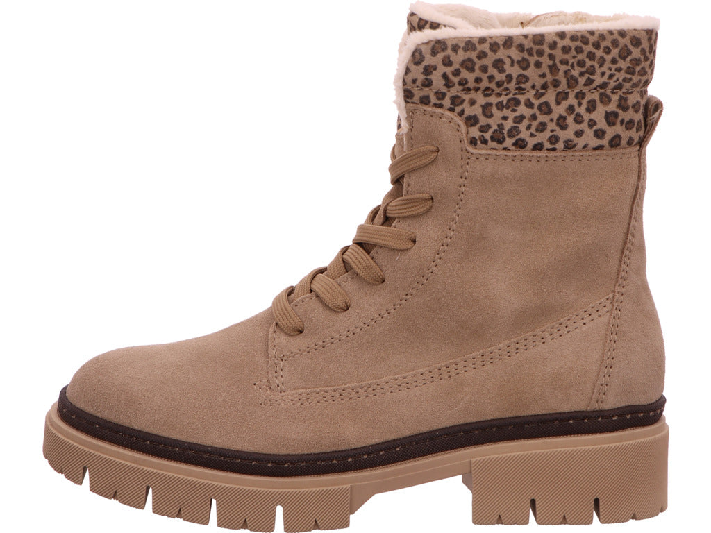 Tamaris Damen Stiefel  in beige-bunt-kombiniert