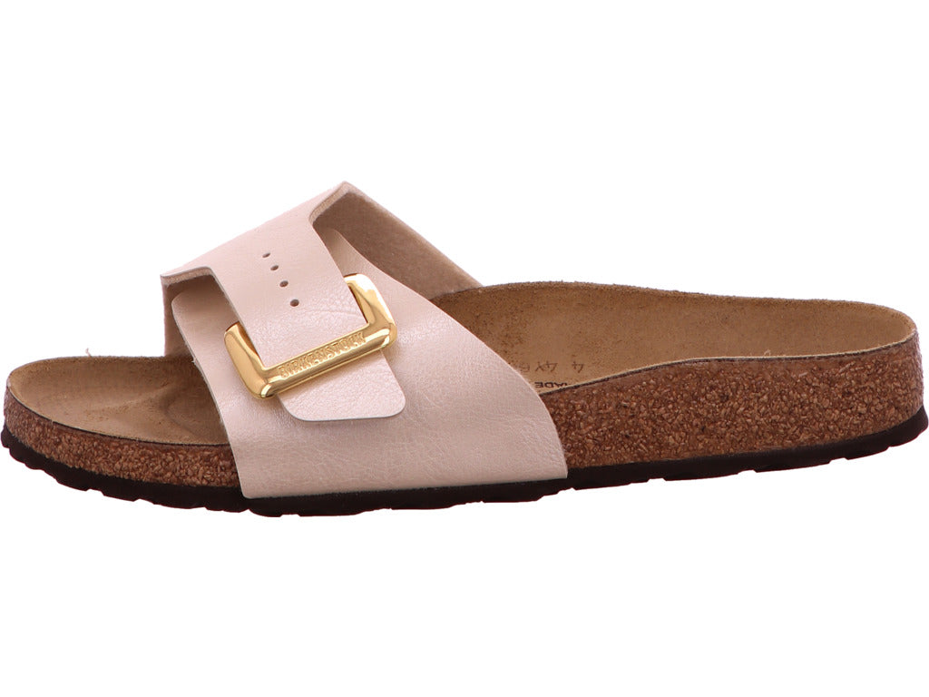 Birkenstock Damen Pantolette Catalina Cushion Buckle in hellbeige