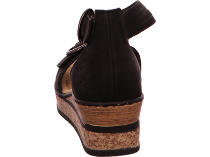 Rieker Damen Sandalette  in schwarz
