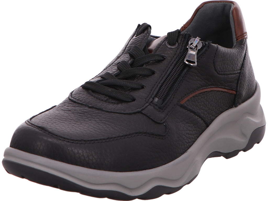 Waldläufer Herren Halbschuh  in schwarz-bunt-kombiniert