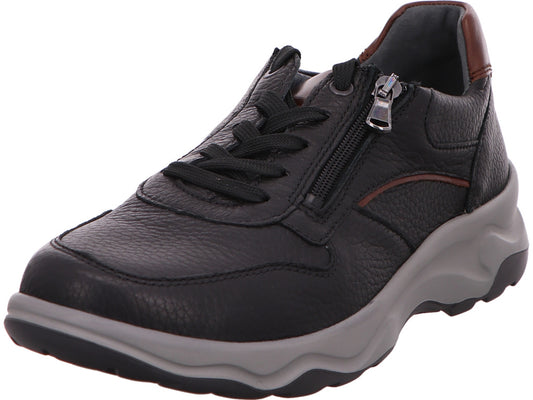 Waldläufer Herren Halbschuh  in schwarz-bunt-kombiniert