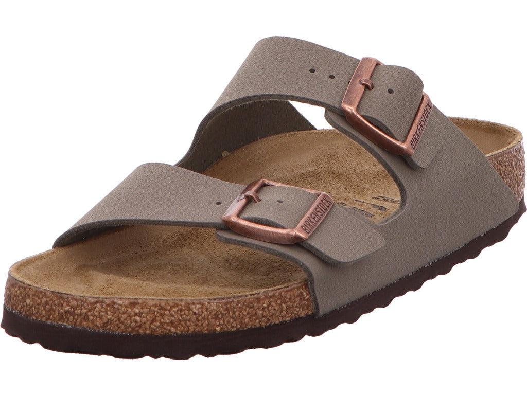 Birkenstock Arizona muiltjes voor dames in taupe.