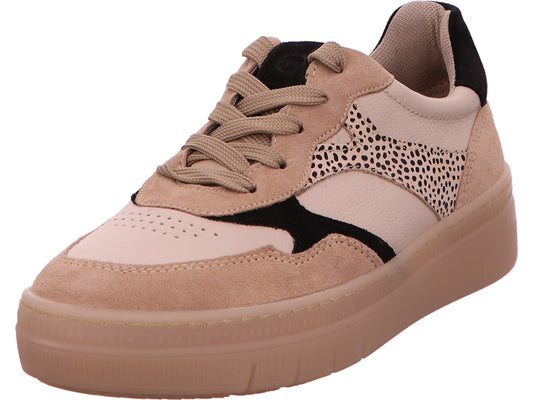 Tamaris damessneakers in een beige-multicolor combinatie