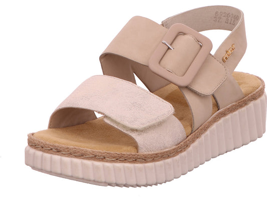 Rieker Damen Sandalette  in beige-bunt-kombiniert