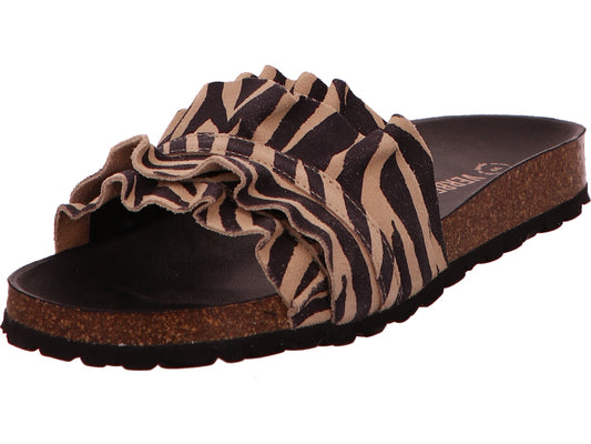 Fun Verbenas Damen Pantolette  in schwarz-weiß-kombiniert