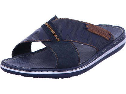 Rieker Herren Pantolette  in blau-kombiniert