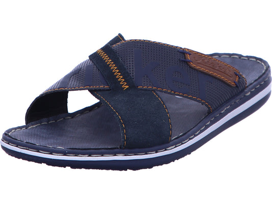 Rieker Herren Pantolette  in blau-kombiniert