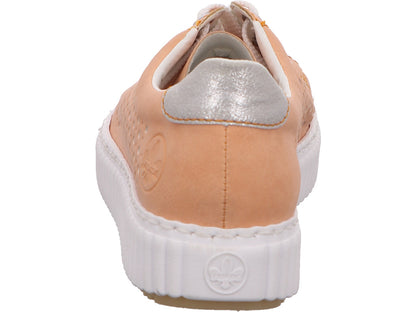 Rieker damesschoen met veters in oranje