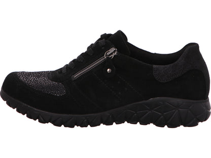Waldläufer Damen Schnürschuh  in schwarz