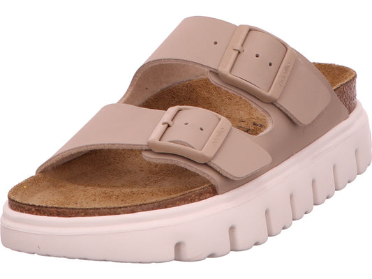 Birkenstock Damen Pantolette Arizona Pap Chunky in beige