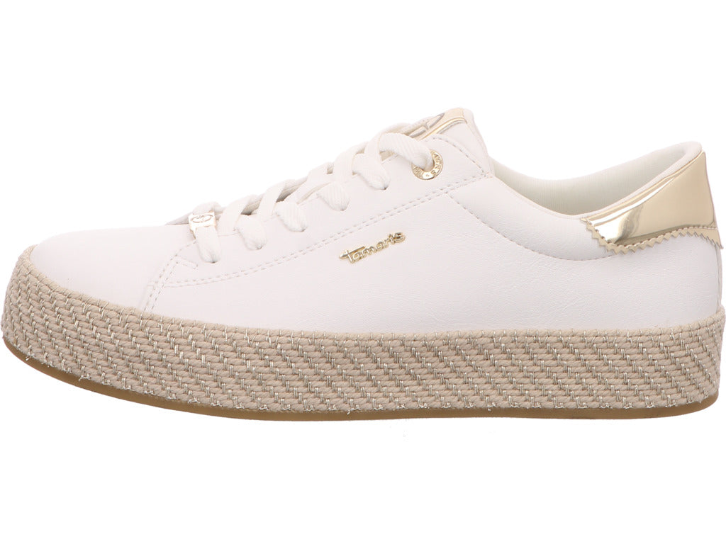 Tamaris Damen Sneaker  in weiß-bunt-kombiniert