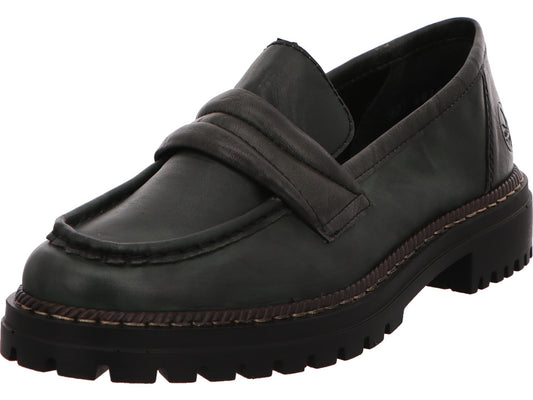 Rieker Damen Slipper  in grün-kombiniert