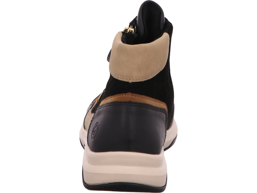 Remonte Damen Stiefel  in schwarz-bunt-kombiniert