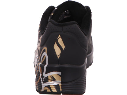 Skechers damessneakers Uno - Metallic Love in een combinatie van zwart en meerdere kleuren.