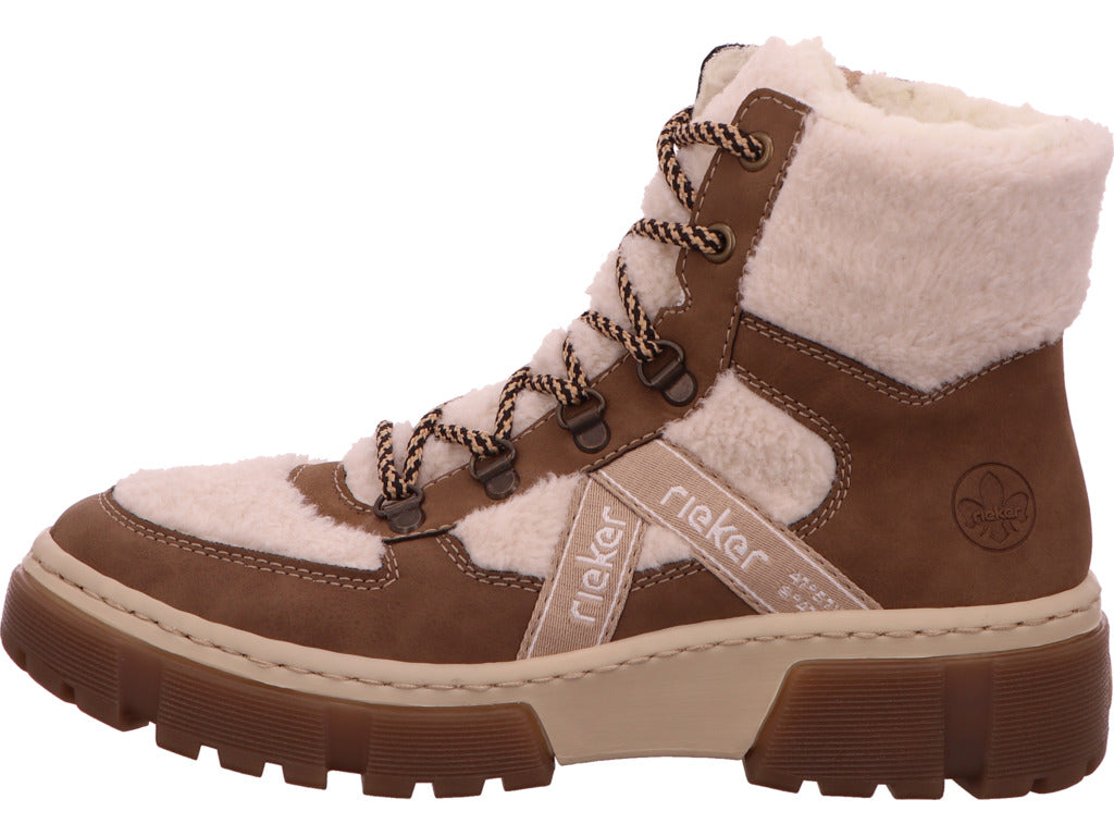 Rieker Damen Stiefel  in braun-bunt-kombiniert