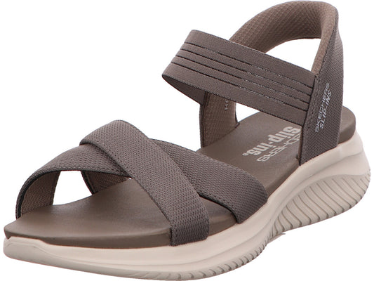 Skechers Damen Sandalette Ultra Flex 3.0 in taupe