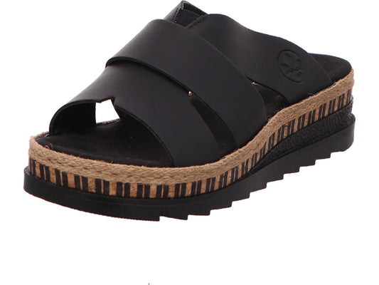 Rieker Damen Pantolette  in schwarz