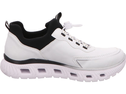 Rieker Damen Sneaker  in weiß-schwarz-kombiniert