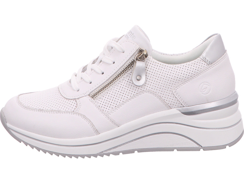 Remonte damessneakers in een wit-meerkleurige combinatie