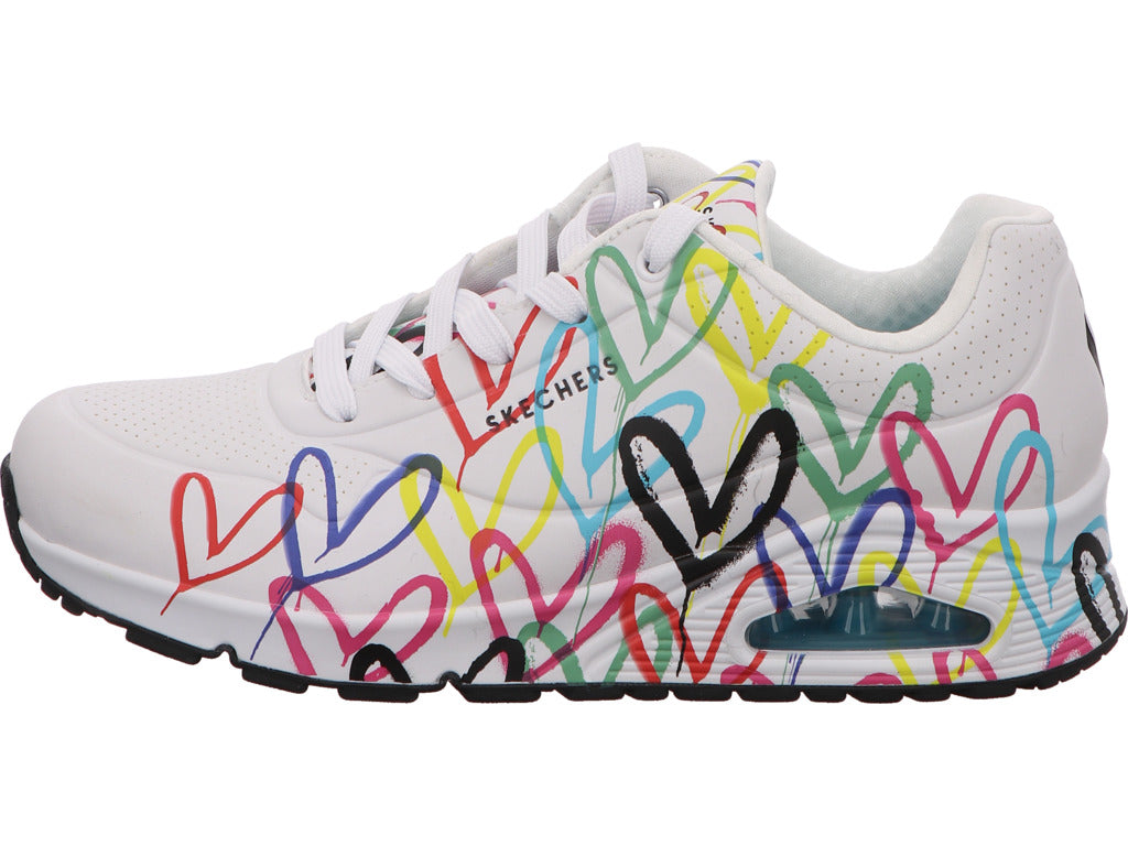 Skechers Damen Sneaker Spread The Love in weiß-schwarz-kombiniert